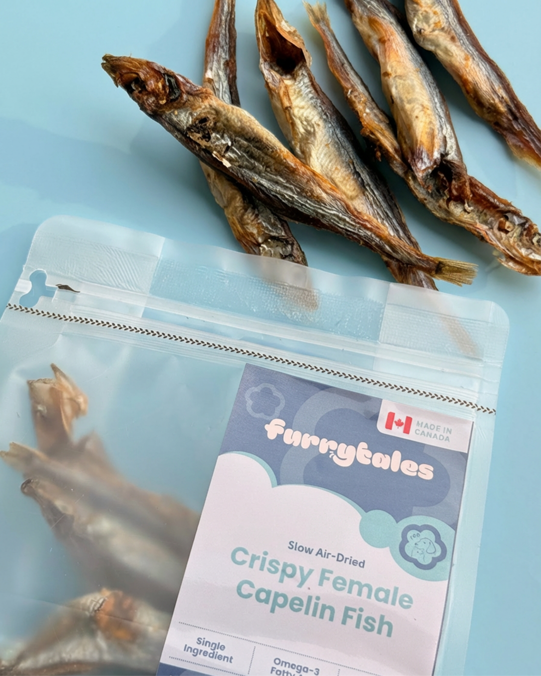 Crispy Female Capelin Fish – Furrytales Pet