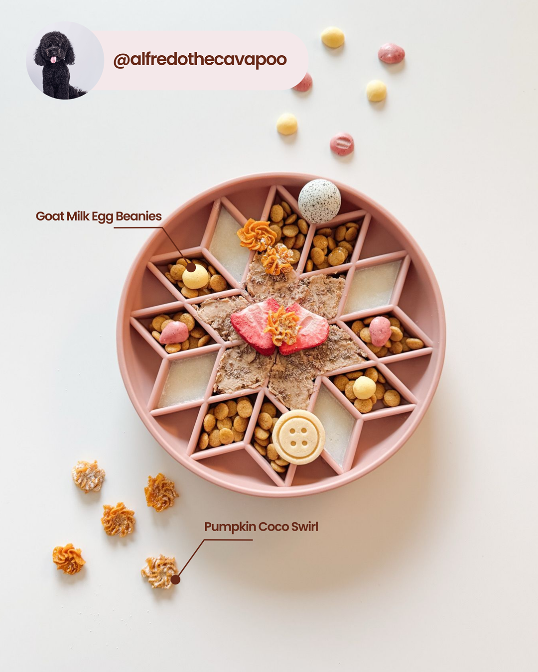 Bonnets en forme d'œuf au lait de chèvre